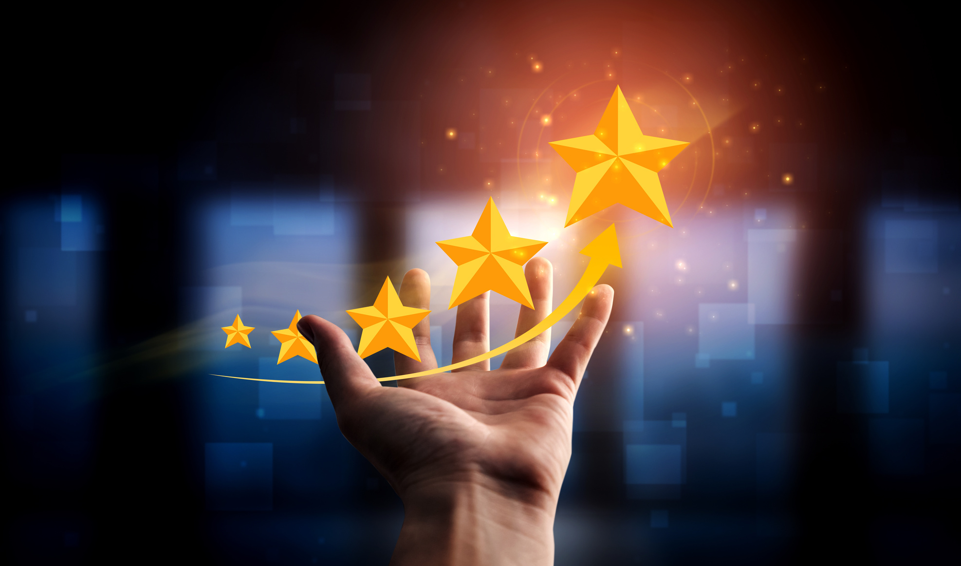 Customer review satisfaction feedback survey concept.